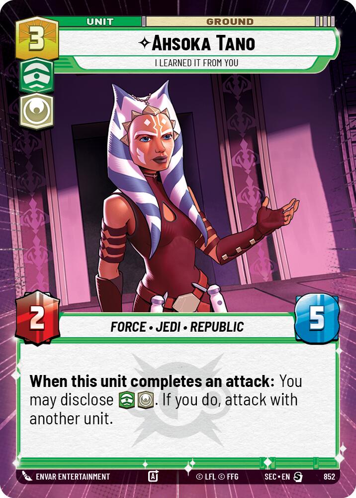 Ahsoka Tano - I Learned It from You (Hyperspace Foil) (852) (852) [Secrets of Power] - The Mythic Store | 24h Order Processing