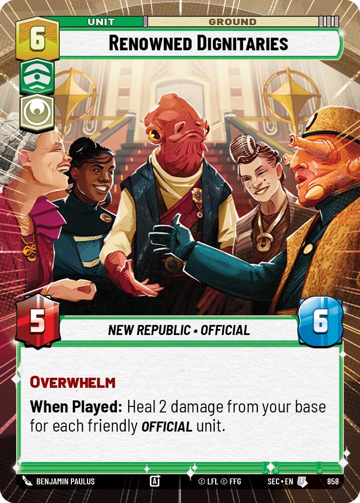 Renowned Dignitaries (858) (Hyperspace Foil) (858) [Secrets of Power] - The Mythic Store | 24h Order Processing