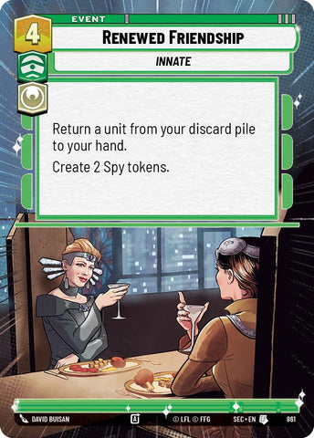 Renewed Friendship (861) (Hyperspace Foil) (861) [Secrets of Power] - The Mythic Store | 24h Order Processing