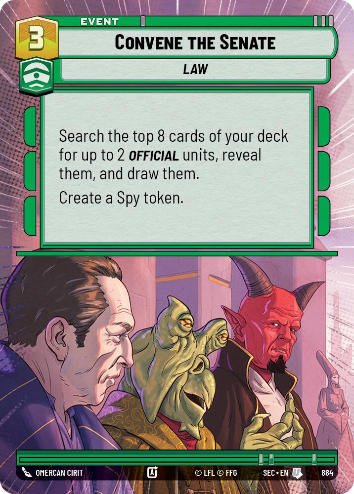 Convene the Senate (884) (Hyperspace Foil) (884) [Secrets of Power] - The Mythic Store | 24h Order Processing