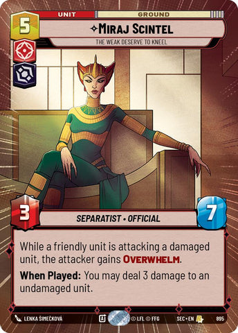 Miraj Scintel - The Weak Deserve to Kneel (Hyperspace Foil) (895) (895) [Secrets of Power] - The Mythic Store | 24h Order Processing