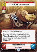 Nemik's Manifesto (912) (Hyperspace Foil) (912) [Secrets of Power] - The Mythic Store | 24h Order Processing