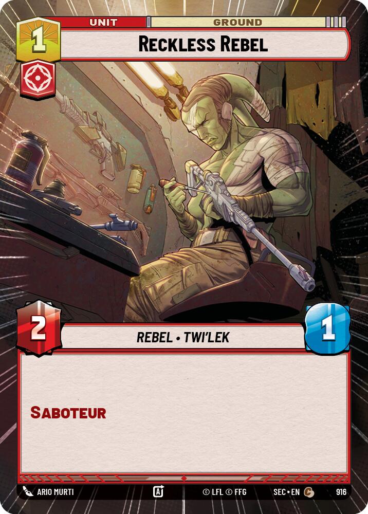 Reckless Rebel (916) (Hyperspace Foil) (916) [Secrets of Power] - The Mythic Store | 24h Order Processing