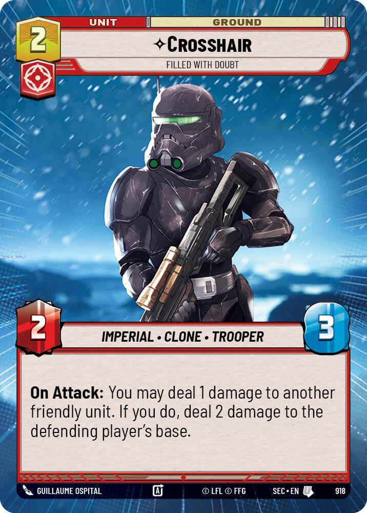 Crosshair - Filled With Doubt (Hyperspace Foil) (918) (918) [Secrets of Power] - The Mythic Store | 24h Order Processing