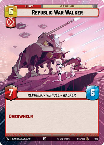 Republic War Walker (929) (Hyperspace Foil) (929) [Secrets of Power] - The Mythic Store | 24h Order Processing