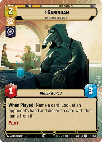 Garindan - Information Broker (Hyperspace Foil) (942) (942) [Secrets of Power] - The Mythic Store | 24h Order Processing