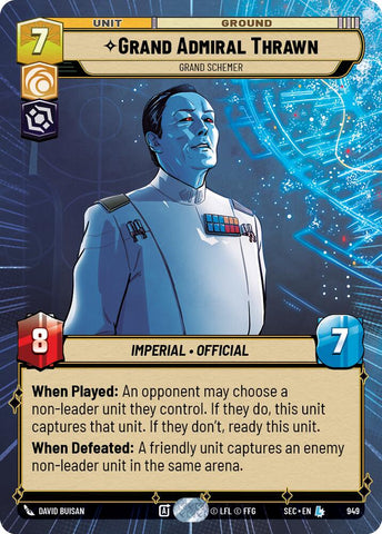 Grand Admiral Thrawn - Grand Schemer (Hyperspace Foil) (949) (949) [Secrets of Power] - The Mythic Store | 24h Order Processing