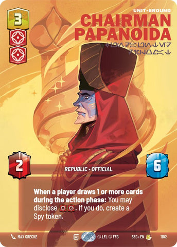 Chairman Papanoida - Undaunted Diplomat (Prestige Foil) (1102) (1102) [Secrets of Power] - The Mythic Store | 24h Order Processing