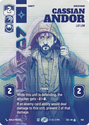 Cassian Andor - Lay Low (Prestige Foil) (1103) (1103) [Secrets of Power] - The Mythic Store | 24h Order Processing