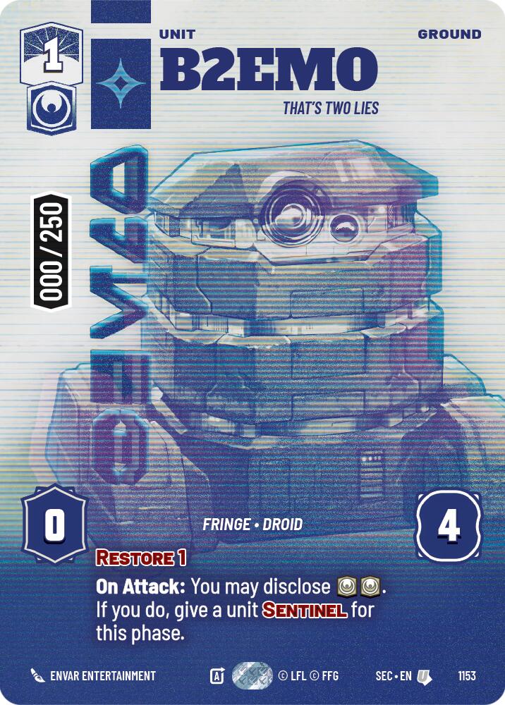 B2EMO - That's Two Lies (Serialized) (1153) (1153) [Secrets of Power] - The Mythic Store | 24h Order Processing