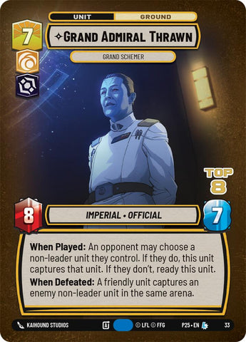 Grand Admiral Thrawn - Grand Schemer (Top 8) (33) (33) [Organized Play Promos] - The Mythic Store | 24h Order Processing