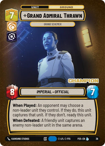 Grand Admiral Thrawn - Grand Schemer (Champion) (36) (36) [Secrets of Power: Weekly Play] - The Mythic Store | 24h Order Processing