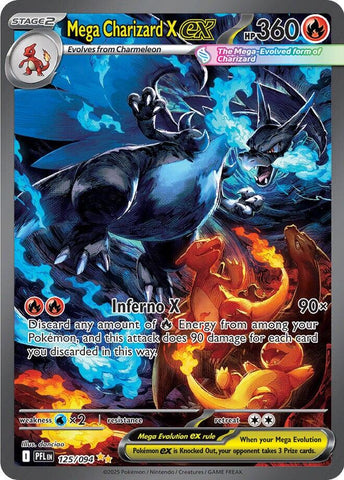 Mega Charizard X ex (125/094) [Mega Evolution: Phantasmal Flames] - The Mythic Store | 24h Order Processing