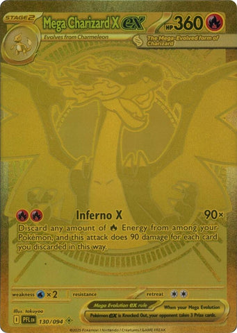 Mega Charizard X ex (130/094) [Mega Evolution: Phantasmal Flames] - The Mythic Store | 24h Order Processing