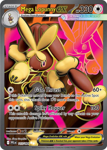Mega Lopunny ex (115/094) [Mega Evolution: Phantasmal Flames] - The Mythic Store | 24h Order Processing