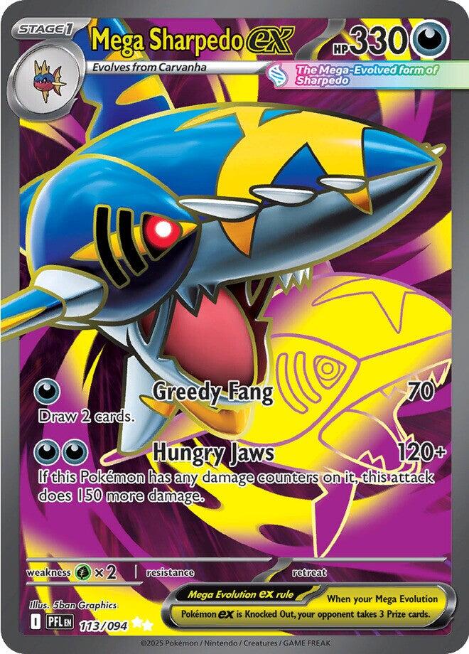 Mega Sharpedo ex (113/094) [Mega Evolution: Phantasmal Flames] - The Mythic Store | 24h Order Processing