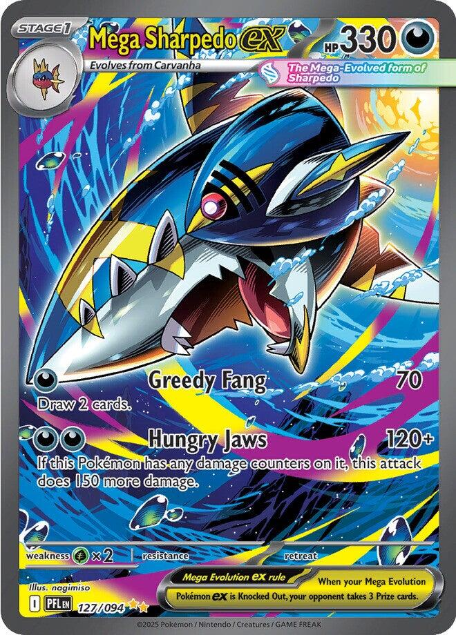 Mega Sharpedo ex (127/094) [Mega Evolution: Phantasmal Flames] - The Mythic Store | 24h Order Processing
