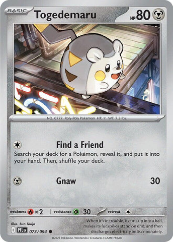 Togedemaru (073/094) [Mega Evolution: Phantasmal Flames] - The Mythic Store | 24h Order Processing