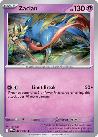 Zacian (045/094) [Mega Evolution: Phantasmal Flames] - The Mythic Store | 24h Order Processing