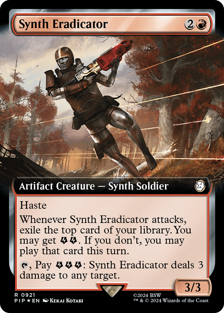 Synth Eradicator (Extended Art) (Surge Foil) [Fallout] - The Mythic Store | 24h Order Processing