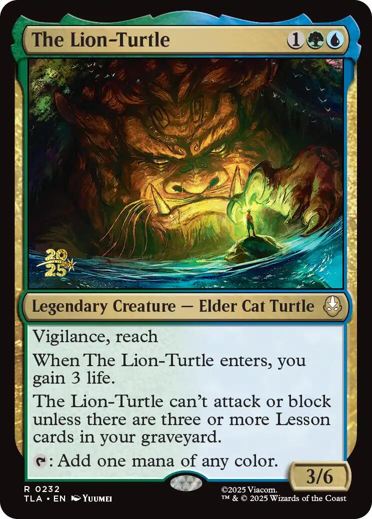 The Lion-Turtle [Avatar: The Last Airbender Prerelease Cards] - The Mythic Store | 24h Order Processing
