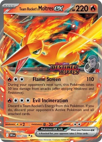 Team Rocket's Moltres ex (031/182) (Destined Rivals Stamp) [Miscellaneous Cards] - The Mythic Store | 24h Order Processing