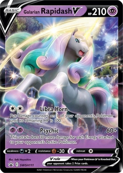 Galarian Rapidash V (SWSH111) (Jumbo Card) [Sword & Shield: Black Star Promos] - The Mythic Store | 24h Order Processing