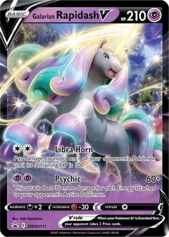 Galarian Rapidash V (SWSH111) (Jumbo Card) [Sword & Shield: Black Star Promos] - The Mythic Store | 24h Order Processing