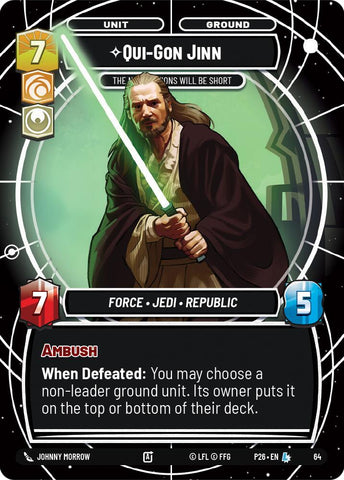 Qui-Gon Jinn - The Negotiations Will Be Short (64) (64) [Sector and Regional Promos: Season 1] - The Mythic Store | 24h Order Processing