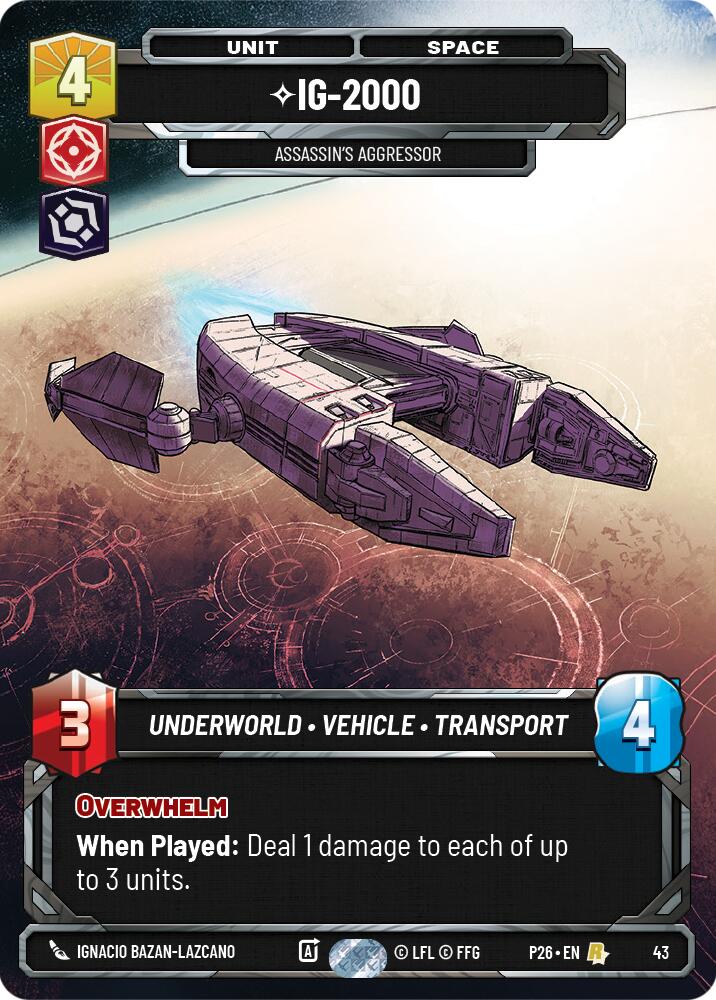 IG-2000 - Assassin's Aggressor (43) (43) [Sector and Regional Promos: Season 1] - The Mythic Store | 24h Order Processing