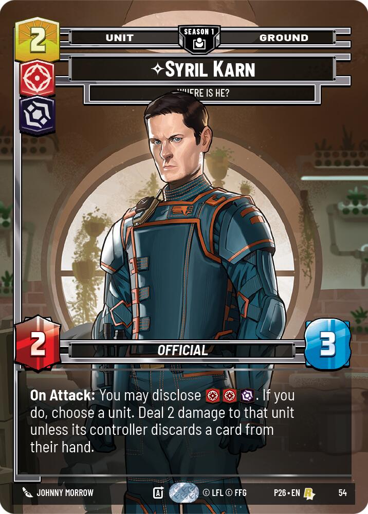 Syril Karn - Where Is He? (54) (54) [Sector and Regional Promos: Season 1] - The Mythic Store | 24h Order Processing