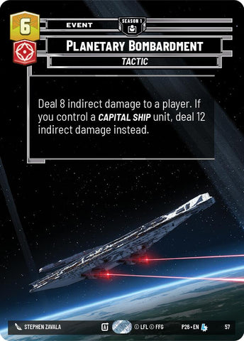 Planetary Bombardment (57) (57) [Sector and Regional Promos: Season 1] - The Mythic Store | 24h Order Processing