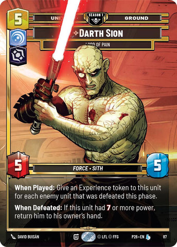 Darth Sion - Lord of Pain (87) (87) [Sector and Regional Promos: Season 1] - The Mythic Store | 24h Order Processing