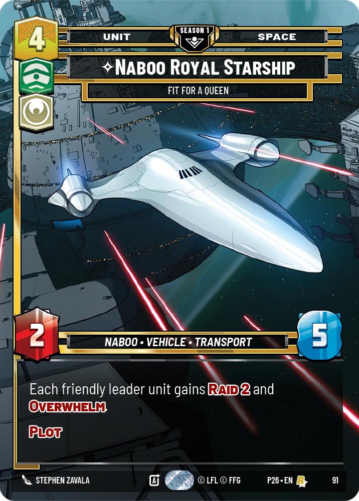 Naboo Royal Starship - Fit For A Queen (91) (91) [Sector and Regional Promos: Season 1] - The Mythic Store | 24h Order Processing