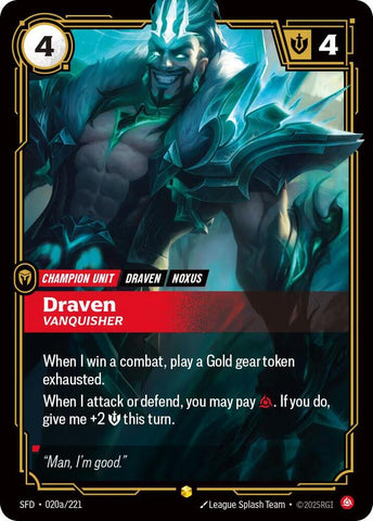 Draven - Vanquisher (Alternate Art) (020a/221) [Spiritforged] - The Mythic Store | 24h Order Processing