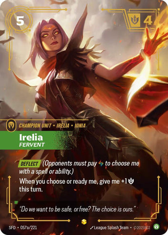 Irelia - Fervent (Alternate Art) (057a/221) [Spiritforged] - The Mythic Store | 24h Order Processing