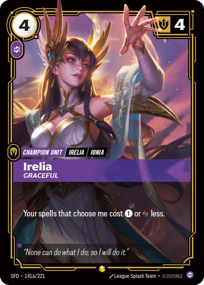 Irelia - Graceful (Alternate Art) (141a/221) [Spiritforged] - The Mythic Store | 24h Order Processing