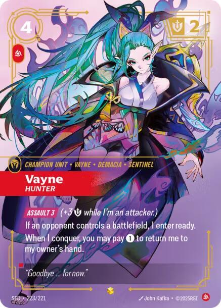 Vayne - Hunter (Overnumbered) (223/221) [Spiritforged] - The Mythic Store | 24h Order Processing