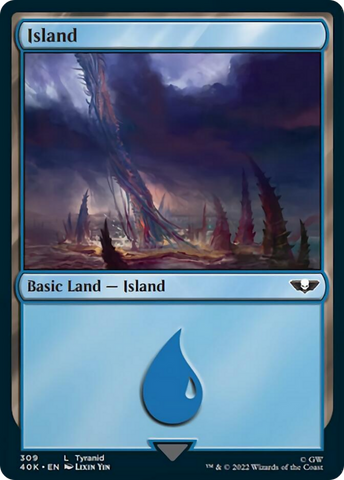 Island (309) (Surge Foil) [Warhammer 40,000] - The Mythic Store | 24h Order Processing