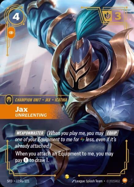 Jax - Unrelenting (Alternate Art) (119a/221) [Spiritforged] - The Mythic Store | 24h Order Processing