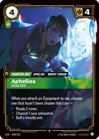 Aphelios - Exalted (049/221) [Spiritforged] - The Mythic Store | 24h Order Processing