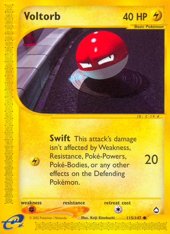 Voltorb (115/147) [Aquapolis] - The Mythic Store | 24h Order Processing