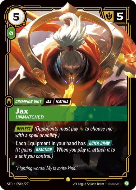 Jax - Unmatched (Alternate Art) (054a/221) [Spiritforged] - The Mythic Store | 24h Order Processing