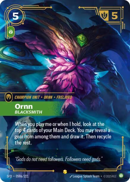 Ornn - Blacksmith (Alternate Art) (058a/221) [Spiritforged] - The Mythic Store | 24h Order Processing
