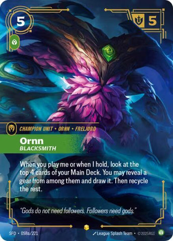 Ornn - Blacksmith (Alternate Art) (058a/221) [Spiritforged] - The Mythic Store | 24h Order Processing