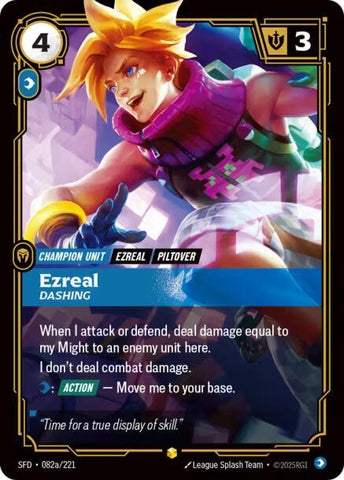 Ezreal - Dashing (Alternate Art) (082a/221) [Spiritforged] - The Mythic Store | 24h Order Processing