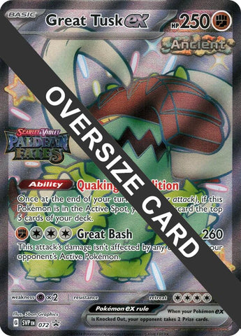 Great Tusk ex (072) (Paldean Fates Stamped Jumbo Card) [Scarlet & Violet: Paldean Fates] - The Mythic Store | 24h Order Processing