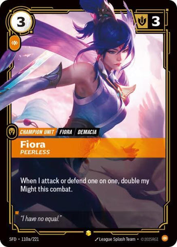 Fiora - Peerless (Alternate Art) (110a/221) [Spiritforged] - The Mythic Store | 24h Order Processing