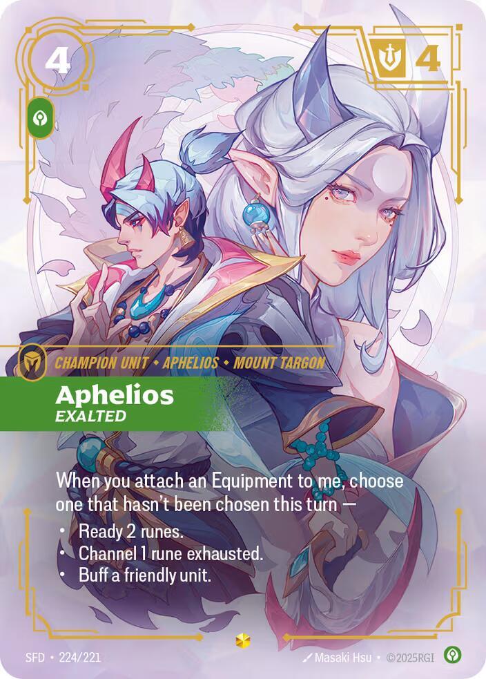 Aphelios - Exalted (Overnumbered) (224/221) [Spiritforged] - The Mythic Store | 24h Order Processing