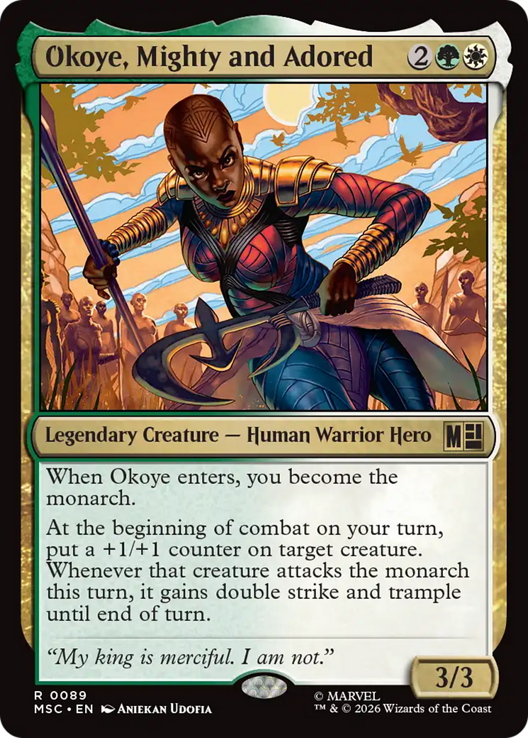 Okoye, Mighty and Adored (Surge Foil) [Marvel Super Heroes Commander] - The Mythic Store | 24h Order Processing